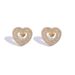 Women's Jewelry Hip Hop Heart Earrings Zircon Hollow Heart Shaped Earrings Ins High End Earrings_ipsvogv.com