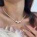 Brushed Pearl Collarbone Chain, Feminine Temperament, Light Luxury, Niche Design, Multi-layered Necklace, Niche, Simple,_ipsvogv.com