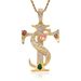 Hip hop ASEN Ai Zhiheng same cross pendant micro inlaid colored zircon love personality men and women hip hop necklace_ipsvogv.com