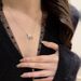 Same Style Handmade Brushed Satin Ribbon Lucky Necklace For Women With Inlaid Diamonds Super Shiny Small Waist_ipsvogv.com