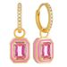 Women's Jewelry S925 Silver Needle Creative INS Square Large Zircon Earrings Color Enamel Earrings_ipsvogv.com