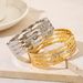Explosive Multi-layer Hollow Dia Design Sense Ear Wide-edge Titanium Steel Advanced Bracelet_ipsvogv.com