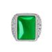 Elegant Rectangular Diamond Tree Of Life Green Agate Hollow Branches Jade Ring_ipsvogv.com