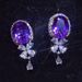 Cao Shi's Brilliant Amethyst Fashionable Versatile, Simple And Short, Light Luxury Earrings, Net Red Jewelry_ipsvogv.com