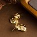 Fashionable Personality, Irregular Three-dimensional Hammered Pattern Earrings, Feminine Temperament, Simple And_ipsvogv.com