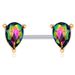 Stainless Steel Double Water Drop Ring Seven Color Water Drop Nails Earrings Puncture Jewelry_ipsvogv.com
