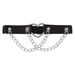 C0337 Diablo exaggerated leather heart rivet geometric Harajuku style chain leg loop female_ipsvogv.com