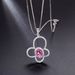New Butterfly Necklace Natural Black Garnet Gift S925 Sterling Silver Inlaid Pink Topaz Pendant Sweet_ipsvogv.com