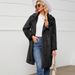 Women's Clothing F0626 fashion casual suit collar fur coat plush long coat autumn and winter coat_ipsvogv.com