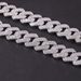 Hip Hop Cuban Chain Full Diamond S925 Silver Inlaid Zircon Necklace 19mm Thick Cross Border European And American Diamond Hip Hop Necklace_ipsvogv.com