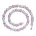 Women’s Jewelry Set Fashion New Necklaces Hip Hop Bone Necklace 10mm Full Of Zircon Pink Necklace Personality Men And Women Hip Hop Necklace_ipsvogv.com