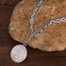 Queen's Head, Necklace, Pendant, Female Silver Plated Round Sign, Korean Version, Personalized, Trendy, Simple, Student_ipsvogv.com