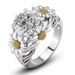 Cao Shi's Little Daisy Flower Single For Women's Fresh Countryside Light Luxury Ring Four Claws Inlaid With Zircon_ipsvogv.com