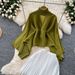 Ruffled Butterfly Sleeve Gradient Tie Cape Short Coat Top + Gradient Pleated Skirt Two-piece Suit_ipsvogv.com