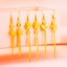 Vietnamese Sand Gold Long Flower Tassel Earhook Ethnic Style Women's Earrings Jewelry_ipsvogv.com