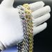 Men’s Jewelry Set Fashion Hip Hop Trendy Diamond Long AB Colored Glass Necklace For Men And Women Hip Hop Trendy Cuban Necklace_ipsvogv.com