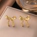 【 New Product 】 Ins Style Stainless Titanium Steel Buckle Earrings, Gold-plated Non Fading Jewelry_ipsvogv.com