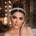 Elegant Rhinestone Bridal Headband For Women - Handcrafted Floral Hair Crown For Weddings, Parties & Special Occasions_ipsvogv.com