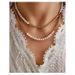 Fashion Bohemian Pearl Necklace Alloy Multilayer Jewelry Women Necklace_ipsvogv.com