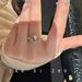Crown Windy Letter Water Diamond V Drop Zircon Light Luxury High End Open Ring Exquisite Girl Gift_ipsvogv.com
