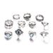 Retro Diamond Carved Starry Sky Gemstone 11 Piece Combination Set Ring_ipsvogv.com