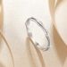 Bamboo S925 sterling silver couple ring female simple niche plain silver closed mouth pair of rings ring jewelry versatile gift_ipsvogv.com