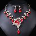 Exaggerated necklace set with accessories, luxurious crystal banquet dress for women, collarbone chain accessories_ipsvogv.com
