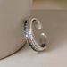 New Sweet And Versatile Niche Design Accessory, Double-layer Color Diamond Letter Ring, Women's Instagram High-end Style_ipsvogv.com