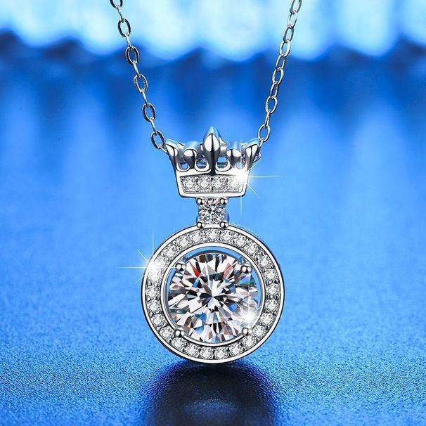 Cao Shi's New Women's Smart Crown Pendant Necklace, Dance Heart, Fashion Simulation Diamond Clavicle Chain_ipsvogv.com