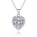 Women's Jewelry Set Love Jewelry Set 3 Piece Set 925 Sterling Silver Ring Pink Diamond Ring Heart Shaped Zircon Earrings Niche Necklace_ipsvogv.com