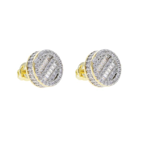 Ins Style Jewelry Inlaid Zircon Heart Shaped Tassel Round Thread Earrings Hip Hop Trend Bling Earrings_ipsvogv.com