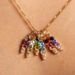 Stainless Steel December Birthday Stone Valentine's Day DIY Zircon Necklace Pendant Furnace Vacuum Plating K Gold_ipsvogv.com