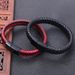 New Men's Bracelet Woven Leather Cord Magnetic Clasp Bangle_ipsvogv.com