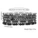 New All Match Handmade Beaded Bracelet Set Couple Beach Style Geometric Hip Hop Black Gallstone Elastic Bracelet_ipsvogv.com