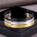 3 Colors Fashionable Simple Titanium Steel Plated Gold C Shaped Open Watch Accessories Bracelet Men_ipsvogv.com