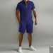 Men's Polo Casual Loose Short Sleeve Shorts Tracksuit_ipsvogv.com