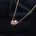 Unisex classic round zircon pendant clavicle necklace female star stone necklace copper plated gold hot jewelry_ipsvogv.com
