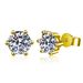 Women's Jewelry Moissanite Fashion Temperament Style Classic Six Claw Earrings 925 Sterling Silver Gold Plated Earrings_ipsvogv.com