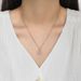 Clover main stone dancing pendant necklace Rose gold beating heart Korean version of simple and smart four leaf clover necklace_ipsvogv.com