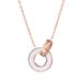 Women's Jewelry Fashion Vacuum Electroplated Titanium Steel Roman Numeral Interlocking Rose Gold Necklace_ipsvogv.com