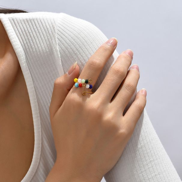 Women’s Jewelry Set Fashion New Rainbow Ring Jewelry Colored Titanium Steel Ring_ipsvogv.com