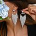 Unisex Light Luxury Style Fashion Peach Heart Tassel Earrings High End Bohemian Earrings Earrings Light Luxury_ipsvogv.com