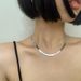Niche Design Blade Snake Bone Chain Titanium Steel Necklace Women's European And American High-end Versatile Collarbone Chain Hip-hop Accessories_ipsvogv.com