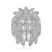 New Hip-Hop Titanium Steel Gold-Plated Diamond-Studded Indian Chief Men's Ring_ipsvogv.com