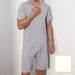Men's Clothing High grade ice silk round neck solid color short sleeved T shirt men's summer thin ins trend sports casual loose shorts suit_ipsvogv.com