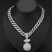 New Men's Alloy Full Diamond Money Bag Pendant Fashion Versatile Hip Hop Necklace_ipsvogv.com