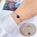 【 Full Body Titanium Steel 】 Personalized Peach Heart Snake Chain Round Bead Furnace Gold Bracelet At The East Gate,_ipsvogv.com
