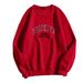 Women's Clothing 2024 autumn new round neck long sleeve letter women's casual outer wear plus velvet large size sweater tops women _ipsvogv.com