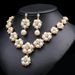 Two piece set of pearl necklace and earrings for bride's high-end design, 2022 new model_ipsvogv.com
