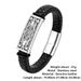 Hot selling skull shield woven genuine leather for men, fashionable, trendy, personalized stainless steel bracelet_ipsvogv.com